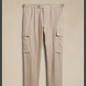 Banana Republic Linen Cargo Dress Pants 10